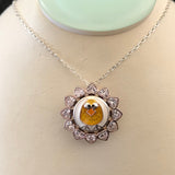 Sunflower Burst Pendant with Peepers Jewel Pop