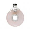 Rose Quartz Stone Disk w Dec