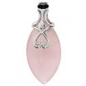 Rose Quartz Natural Stone Navette
