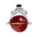 Twisted Disc Crystal Red Magma